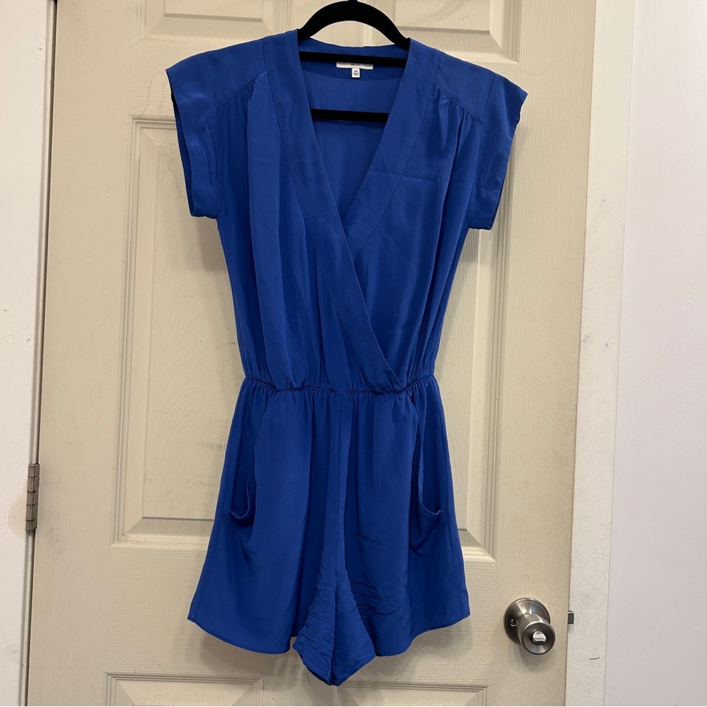 Wilfred Babaton Blue Short Sleeve Romper